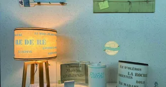 Exposition abat jour et objets déco en SABLE